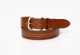 double stitced cowhide belt for men
